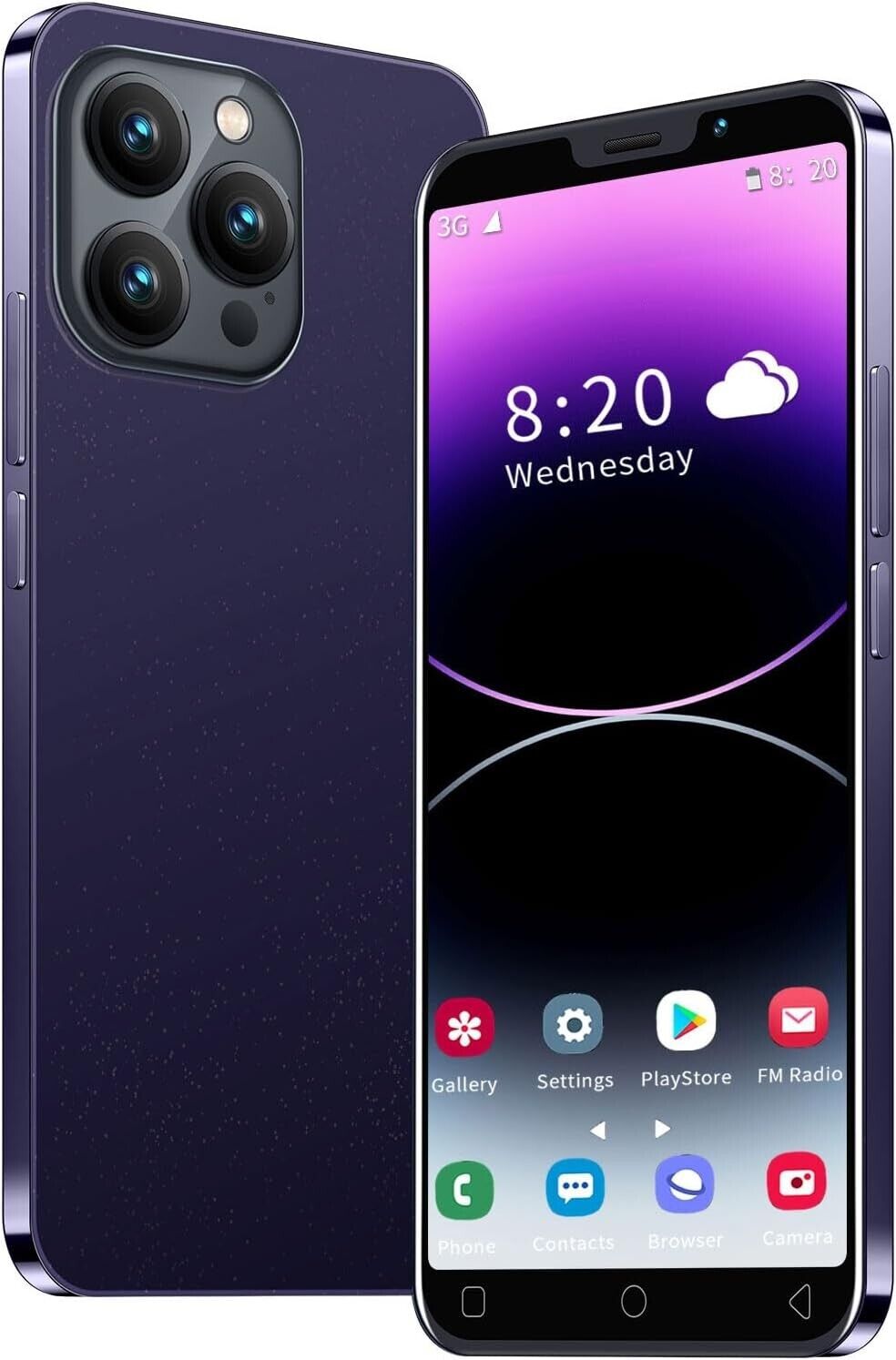 SanHii i15Pro Cheap Mobile Phones, 5.0 inch Display, 16GB ROM\u3010128GB Extension\u3011