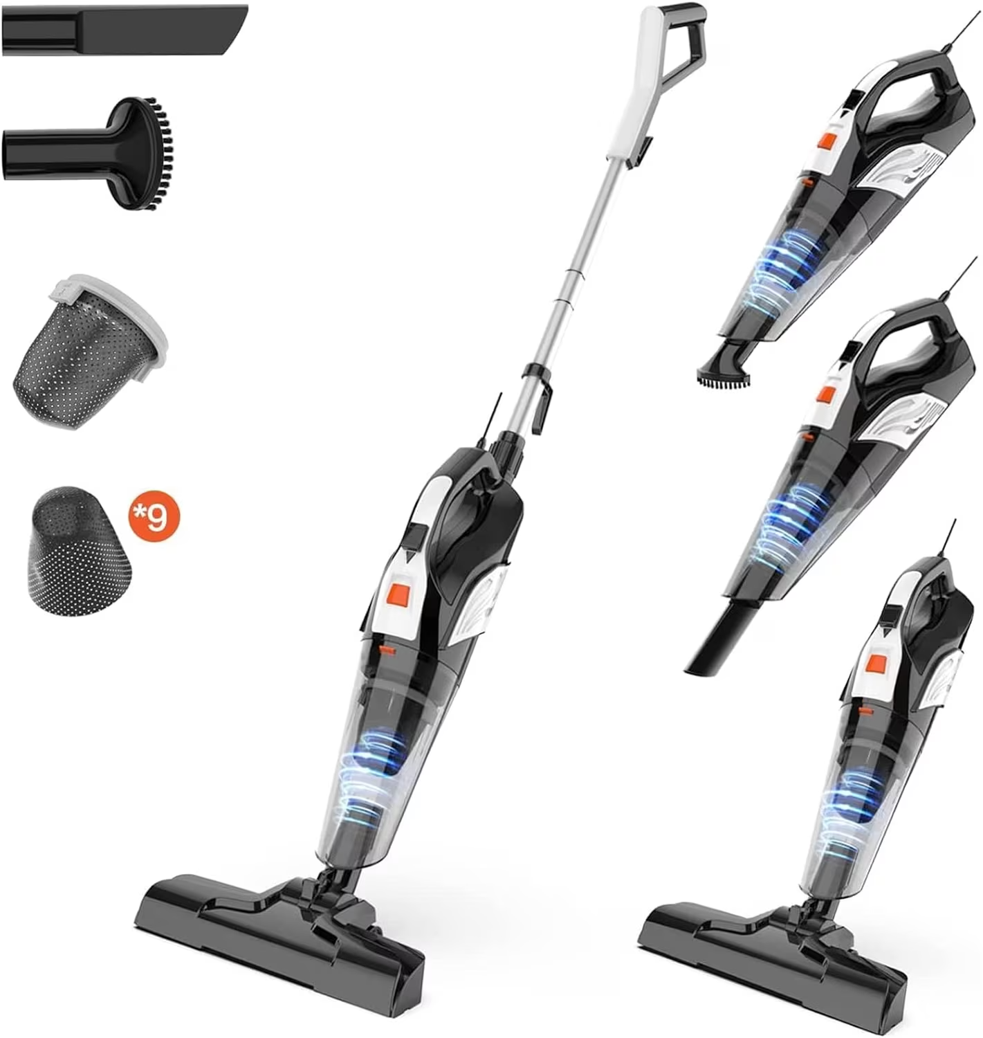 Hihhy Corded Vacuum Cleaner, 20000Pa Upgrade Suction Upright Vacuum