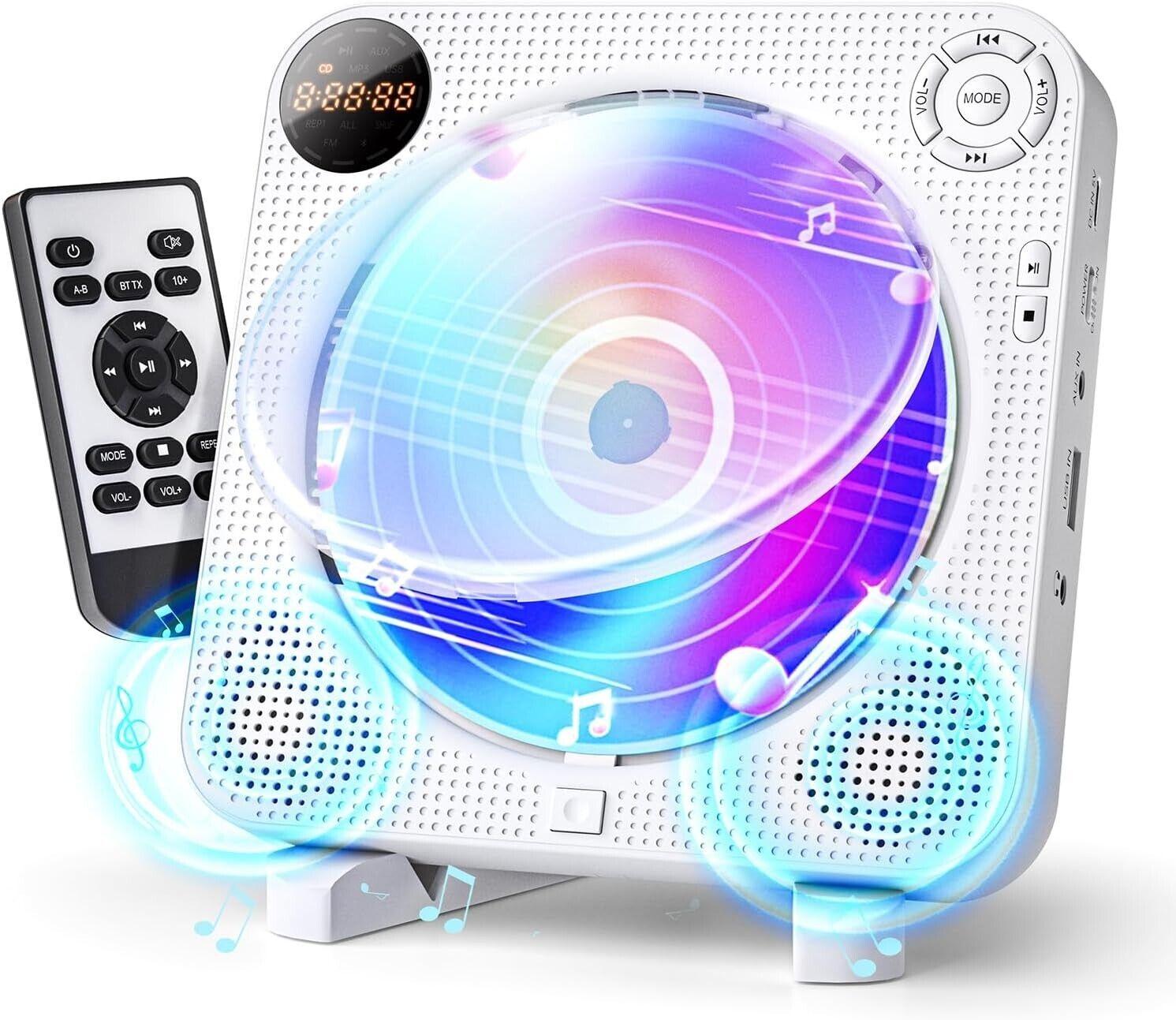 DESOBRY Portable CD Player with Bluetooth