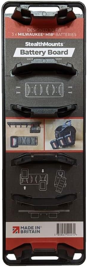 Milwaukee Battery Holder Board M18 | Tool Organiser