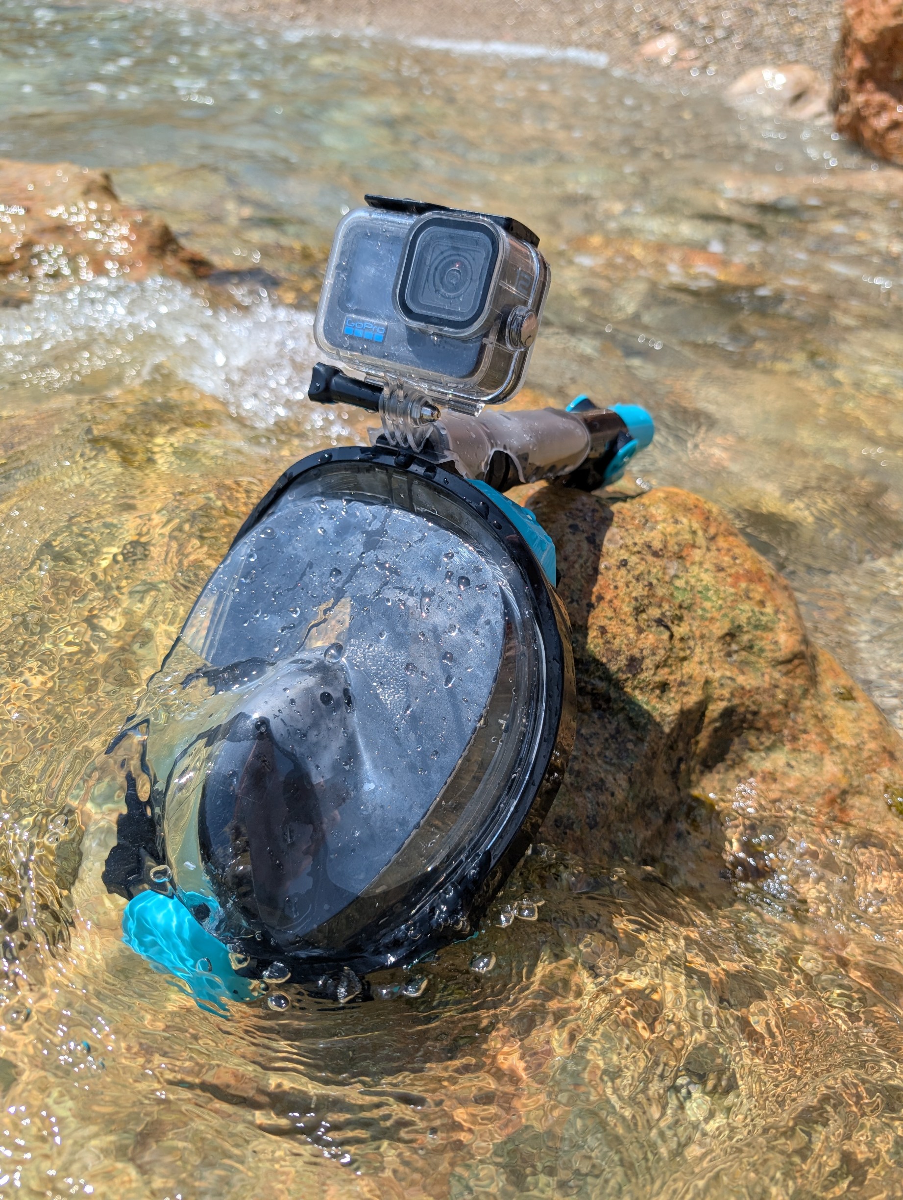 Full Face Snorkel Mask With GoPro Mount Adults & Kids