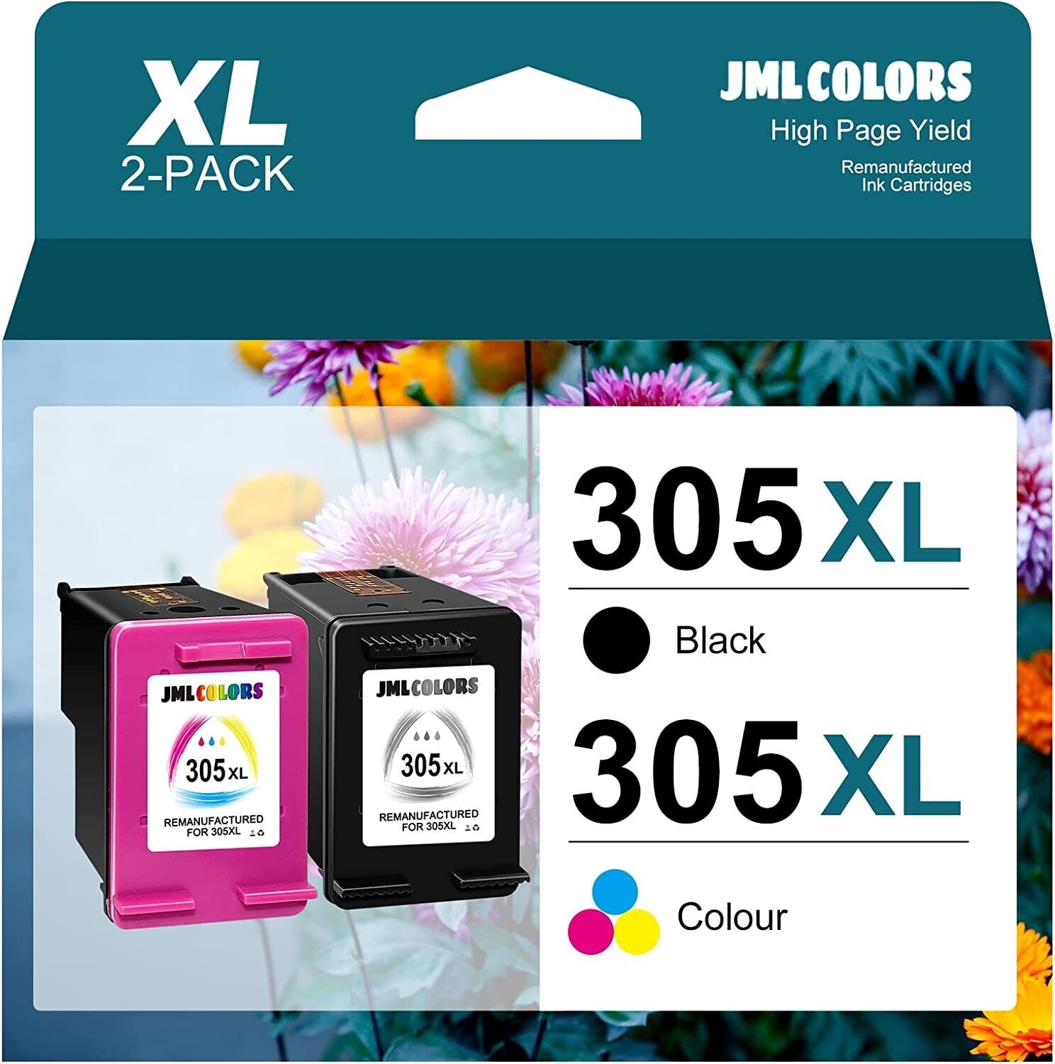 JMLCOLORS 305 Ink Cartridges Black and Colour