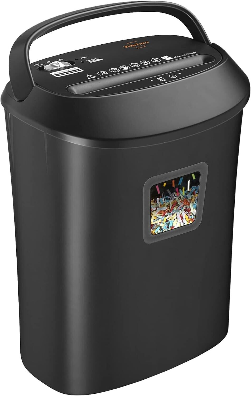 VidaTeco Cross-Cut Paper Shredder 14-Sheet Shreds Paper\/Card\/Staple\/Clip Paper