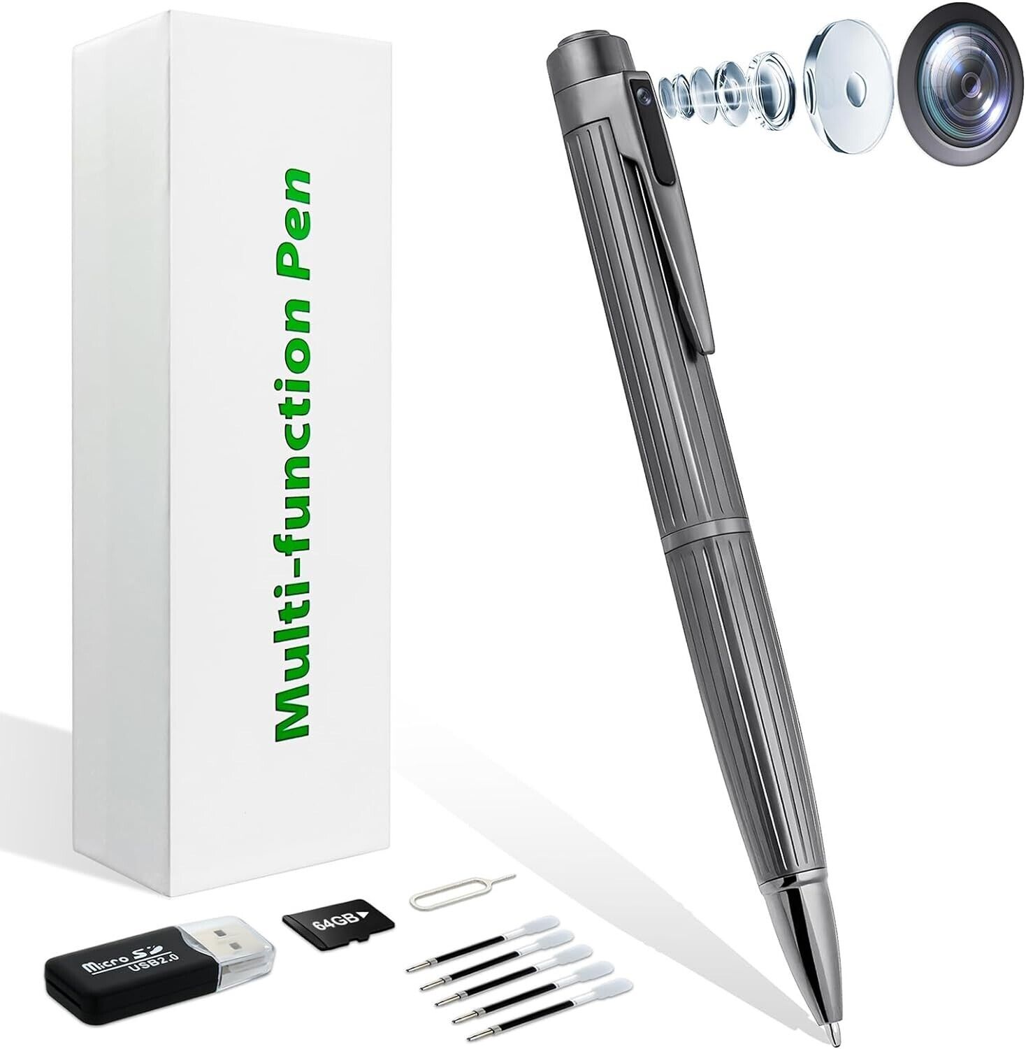 OTADUG Camera Pen, 64GB 1080P with Motion Monitoring, video and audio recording