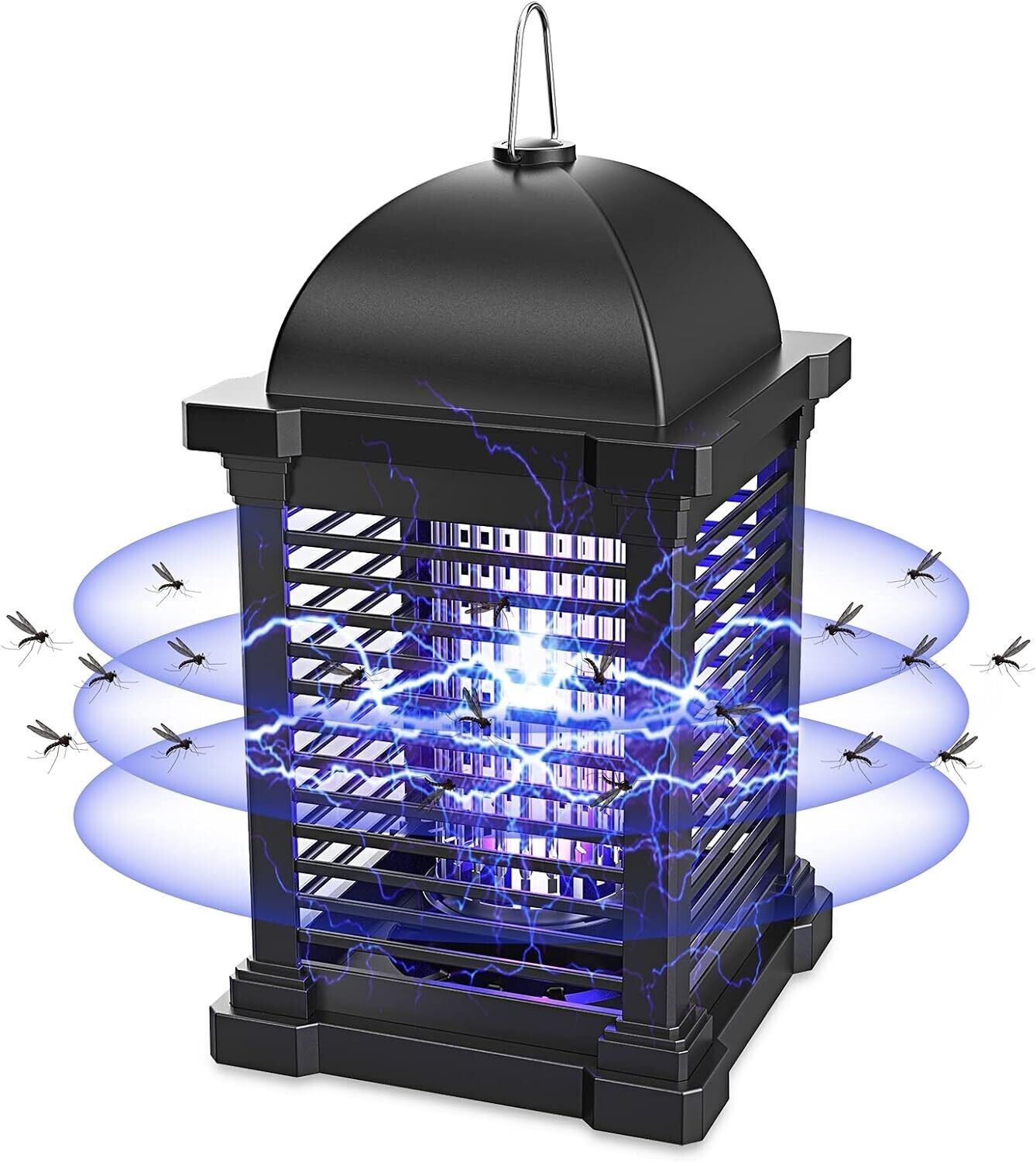 Electric Fly Zapper 2in-1 Racket Fly Killer 4300V 20W UV Fly Killer