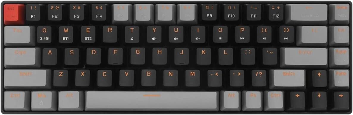 Qisan Mechanical Wireless Keyboard Gaming Keyboard Brown Switch Mini Design