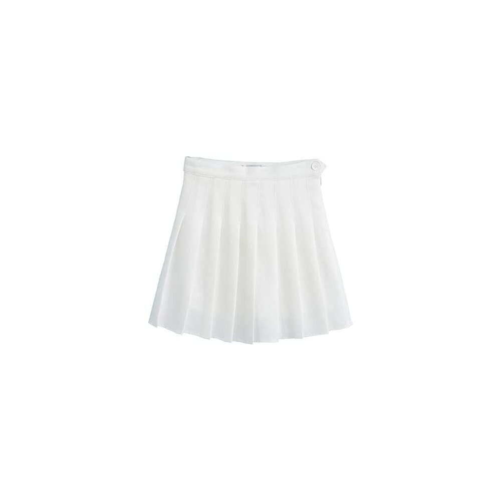 Womens Short Skirt High Waist Pleated Skater Tennis School Skirt