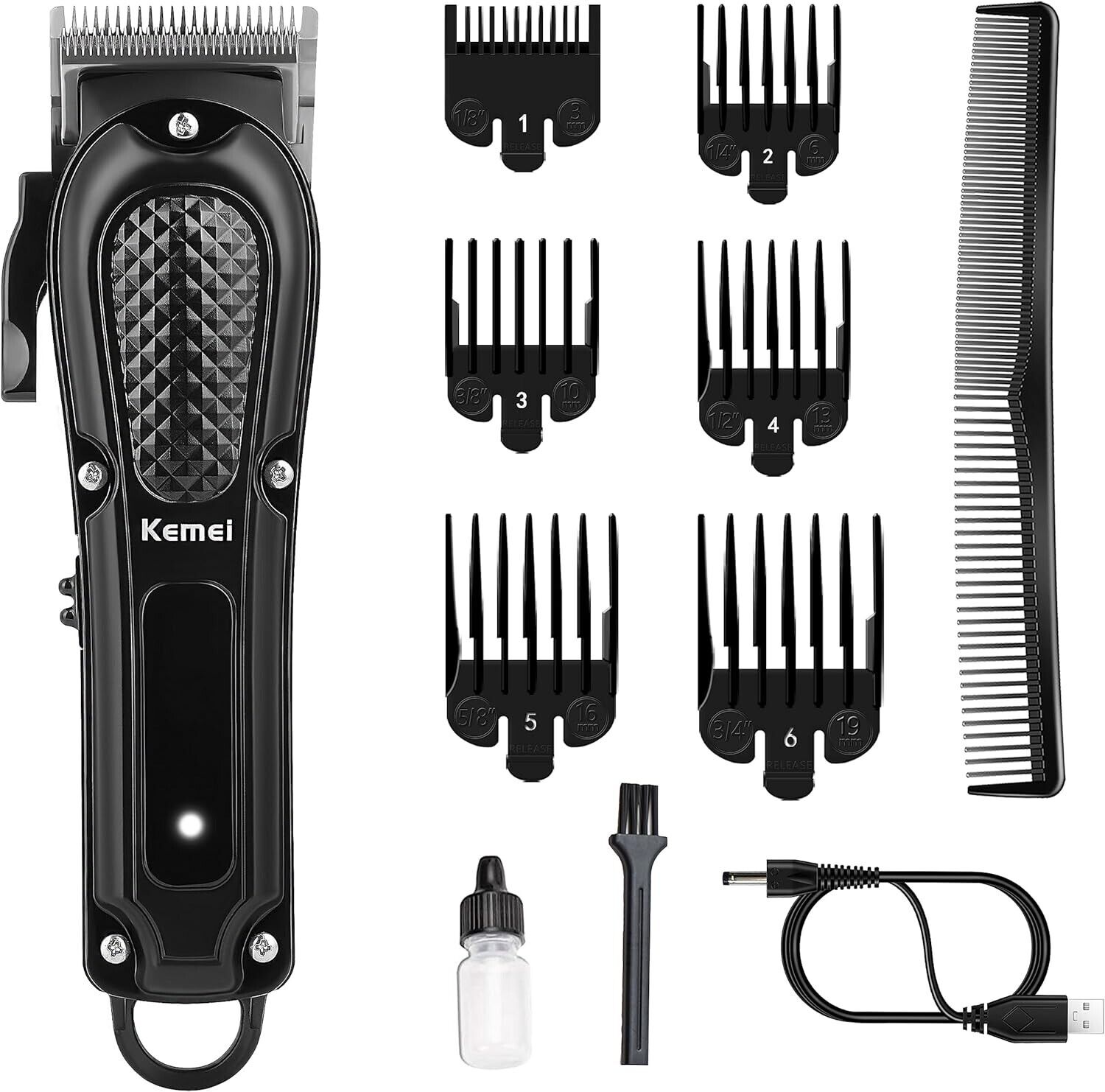 KEMEI Hair Clippers for Men Cordless Professional Barber Clippers for Hair
