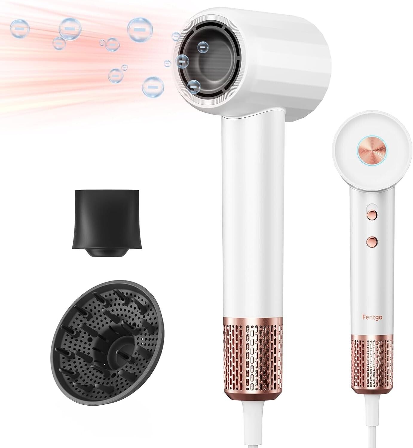 Hair Dryer with Diffuser and Nozzle