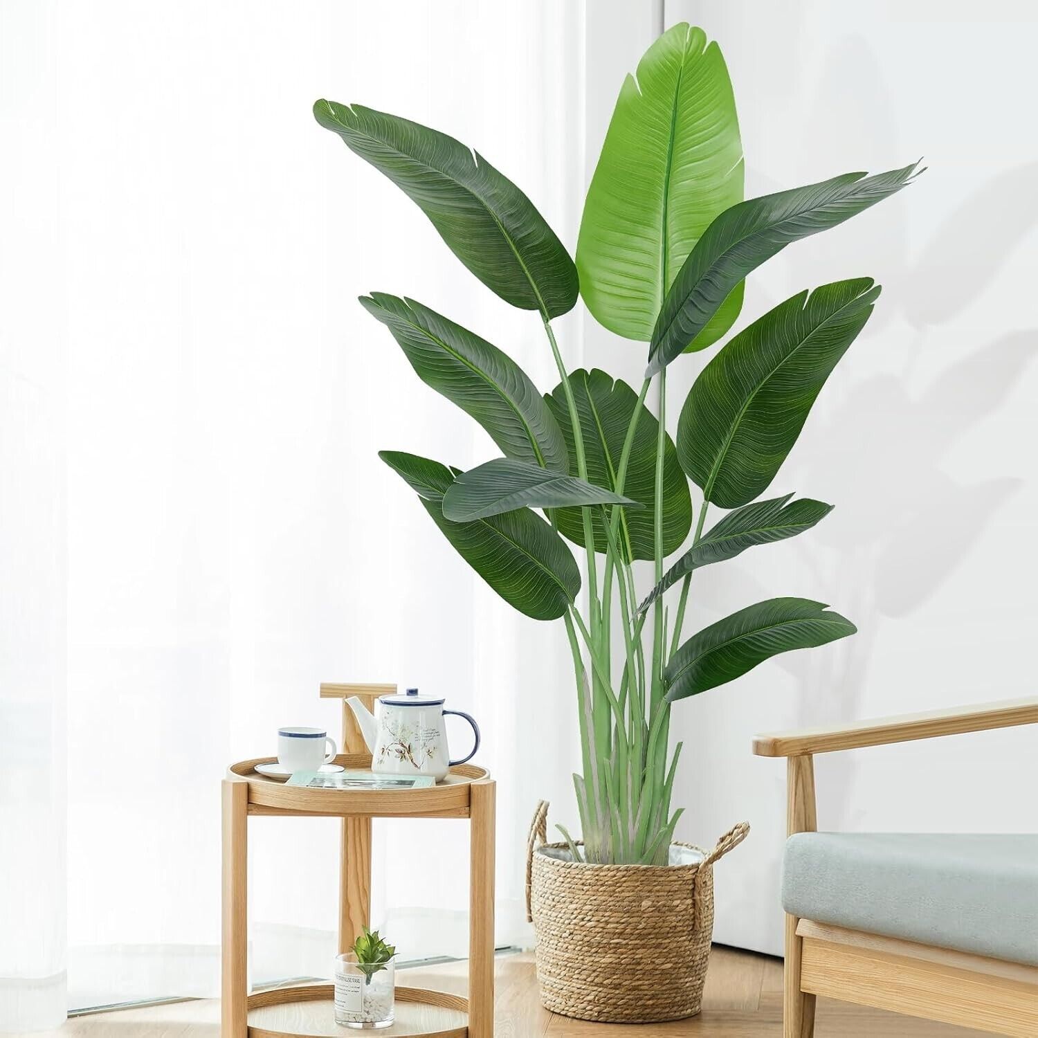Keeplush Artificial Bird of Paradise Plant Indoor 150CM Fake Tropical Banana