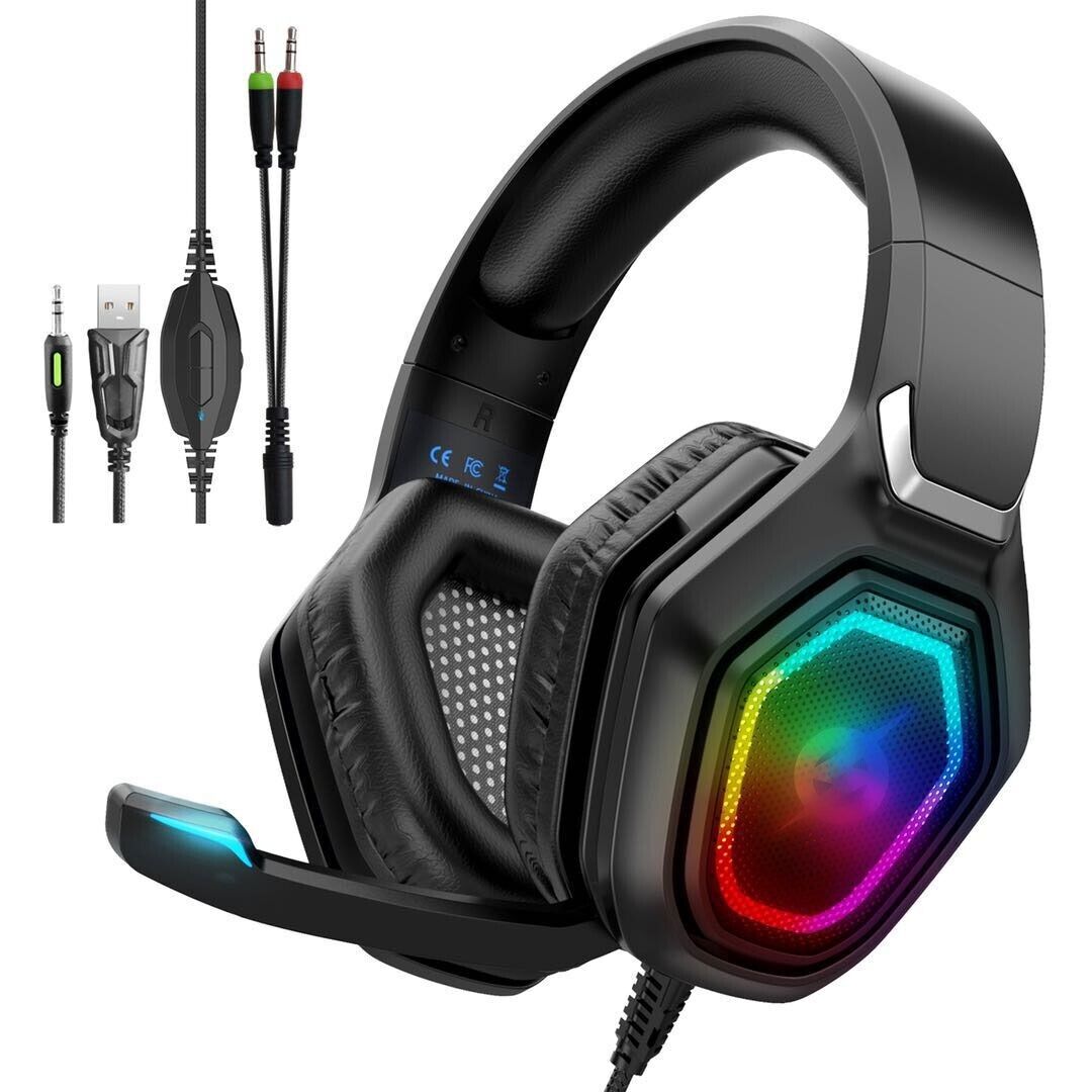 SNOKY K2 gaming headset with surround sound and noise-cancelling microphone