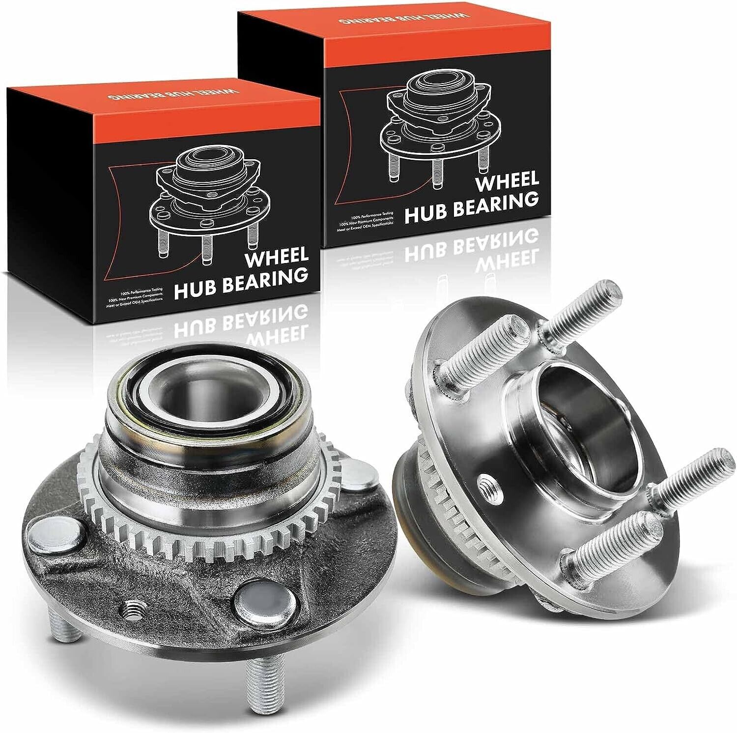 Wheel Bearing Hubs Rear Compatible with 121 II DB 1.3L 1990-1996