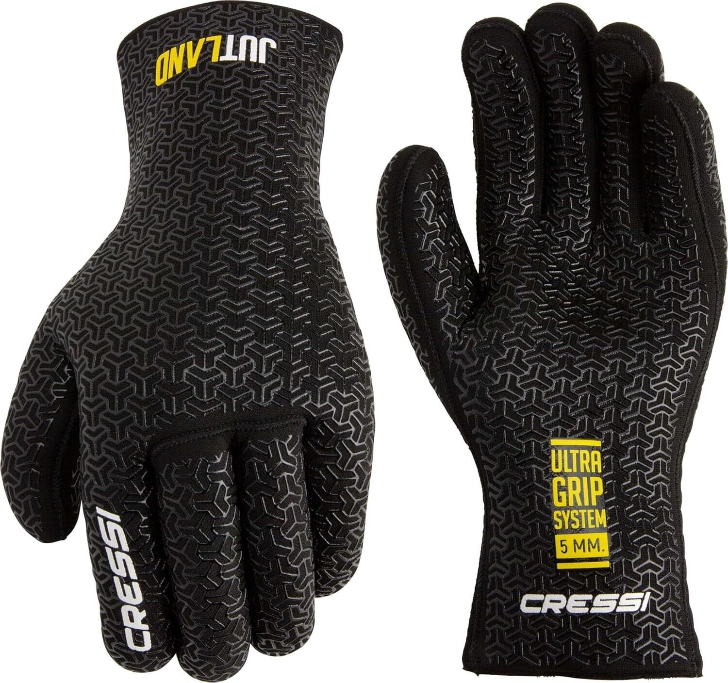 Cressi Jutland Gloves 5mm Neoprene Diving Gloves Black 5mm Ultra Grip System L\/4