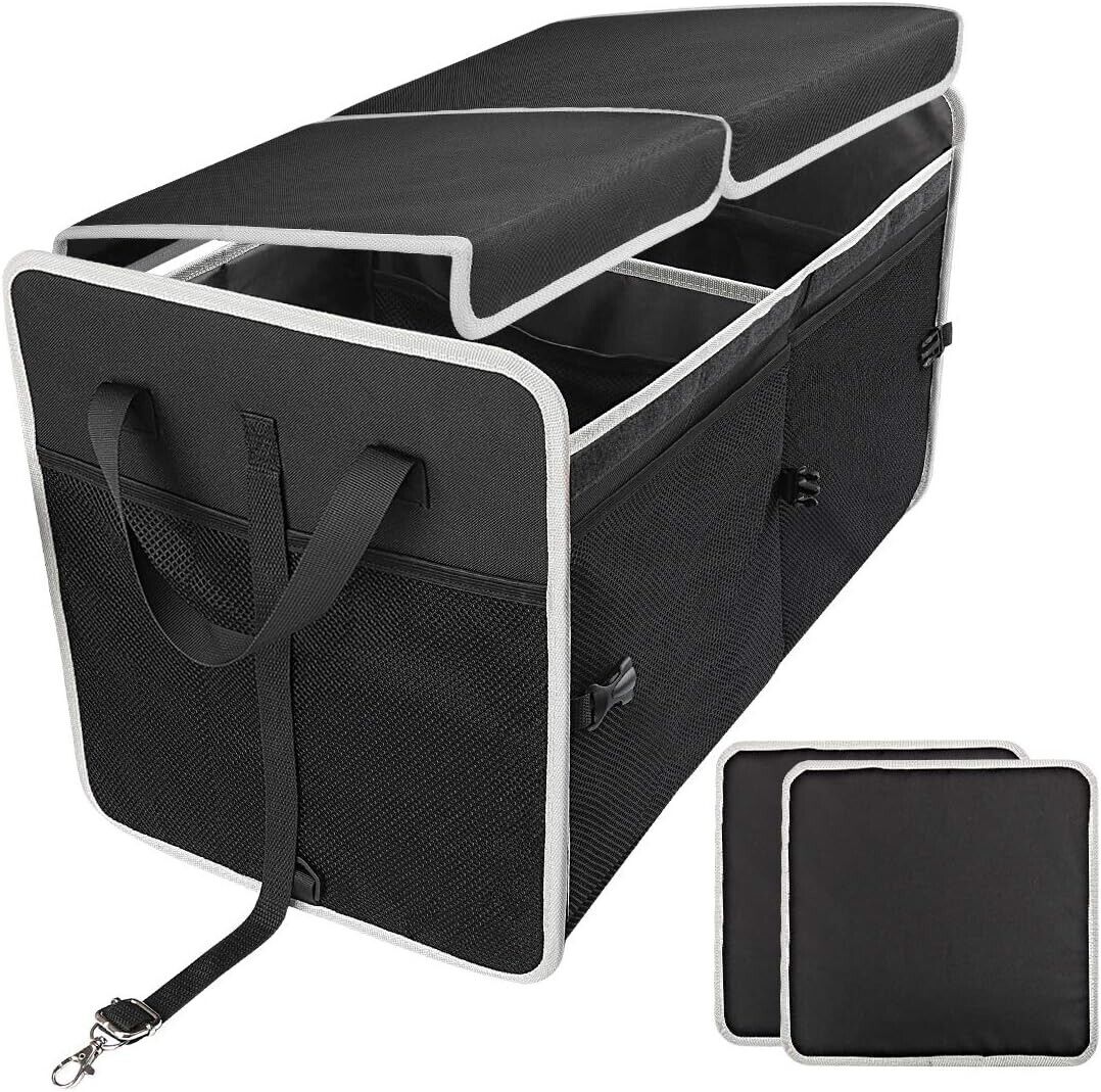 Car Boot Storage, Multi Compartments Collapsible Travel Car Trunk