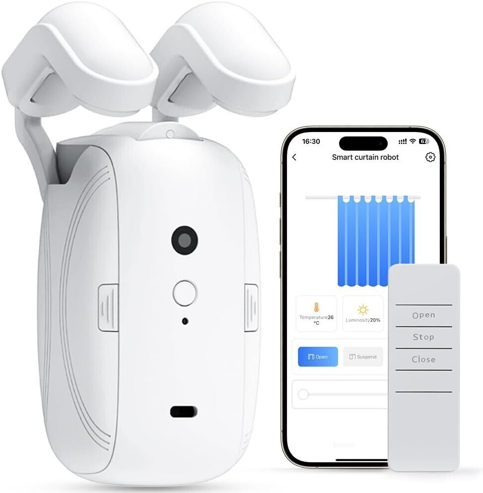 Kalopsia Automatic Smart Curtain Opener\uff1a3-in-1 WIFI Bluetooth Remote Control
