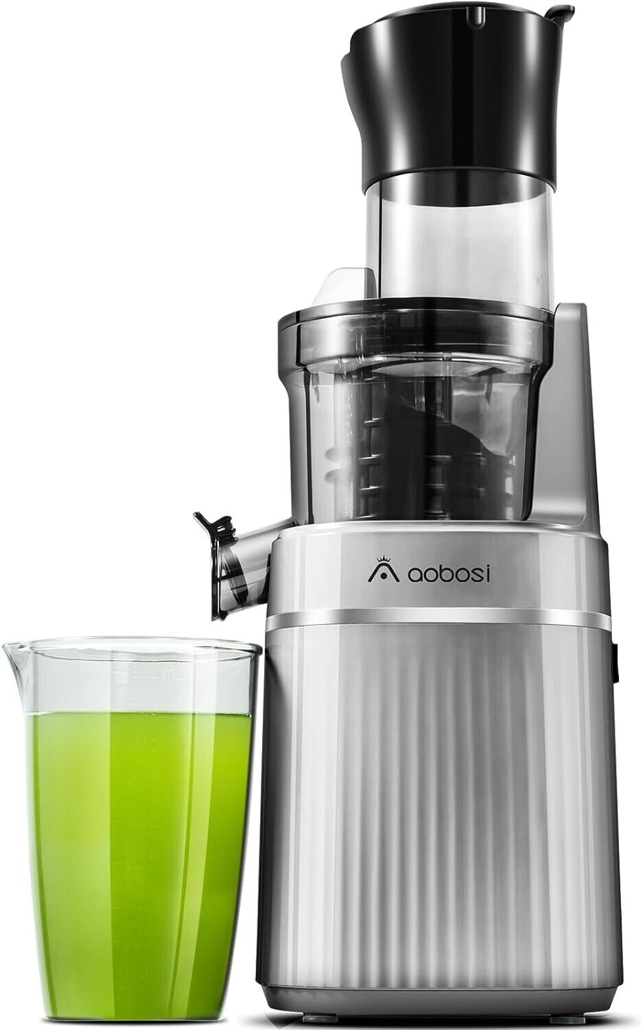 AOBOSI Juicer Machines Slow Masticating Juicer with 8CM Large Feed Chute