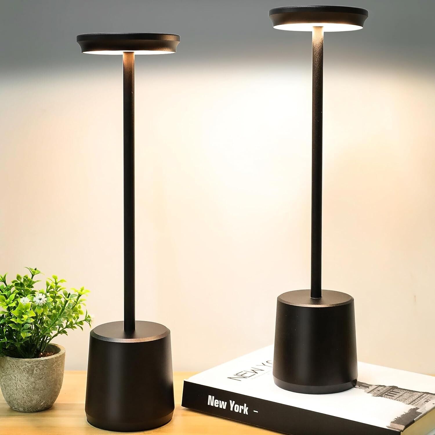 Eufrozy 2 Pack Rechargeable Cordless Table Lamps