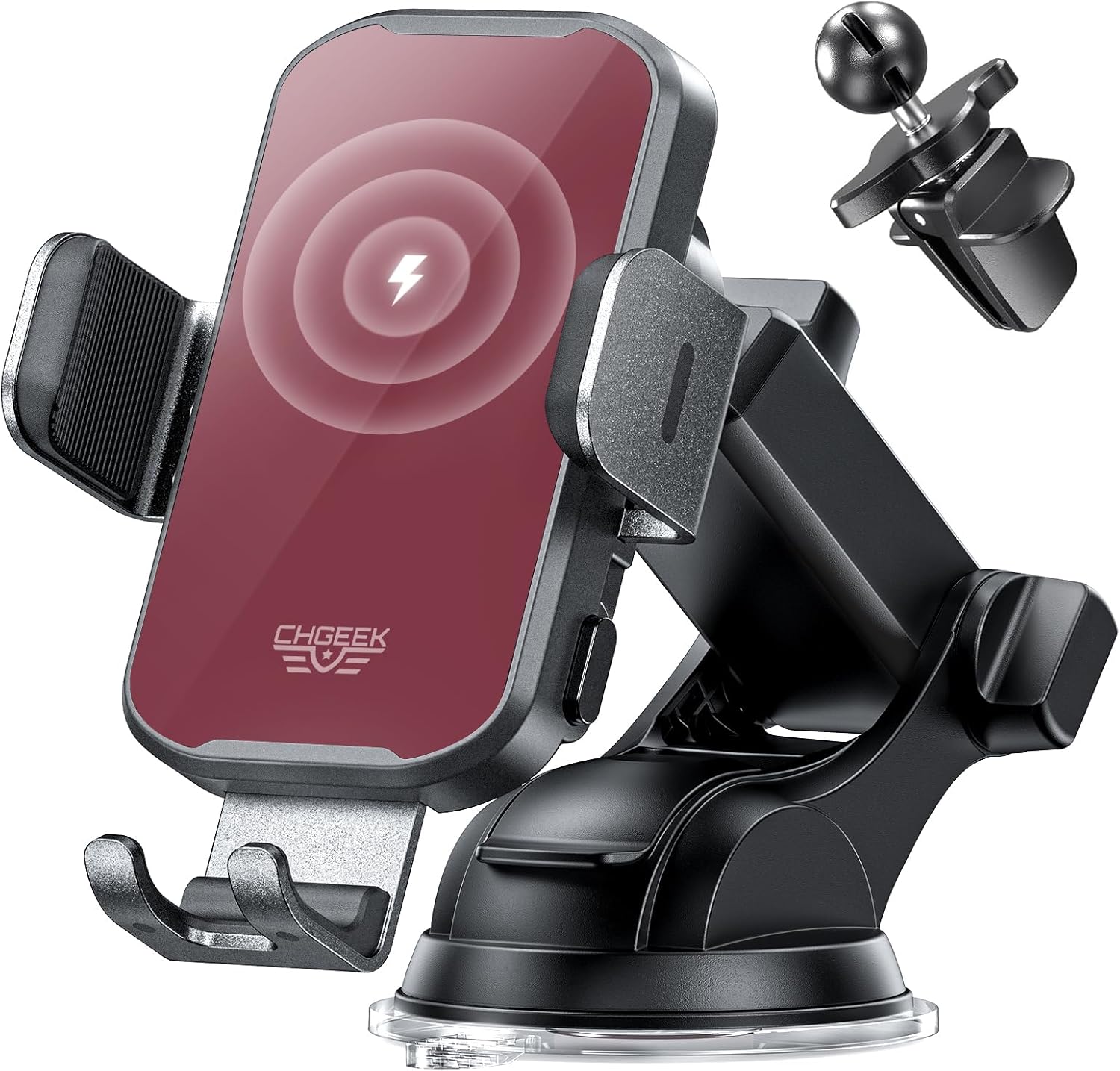 CHGeek Windshield Dashboard Air Vent Cell Phone Holder for iPhone 15 Pro Max\/15 Pro, Galaxy S24 etc
