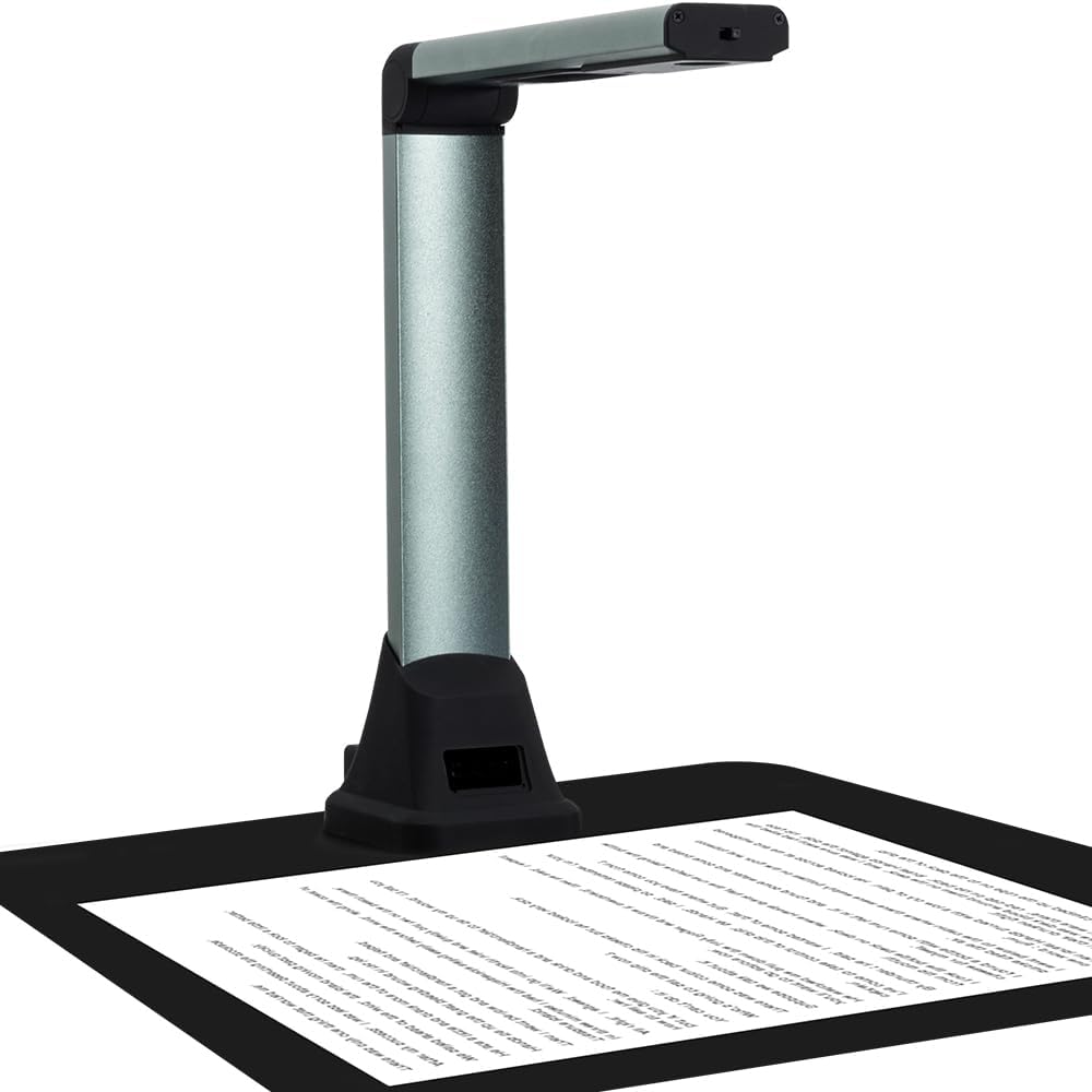 Portable Document Camera, Multilingual OCR Document Scanner HD A4 Portable Scanner for Online Teaching and Students, Distance Learning, Only for Windows