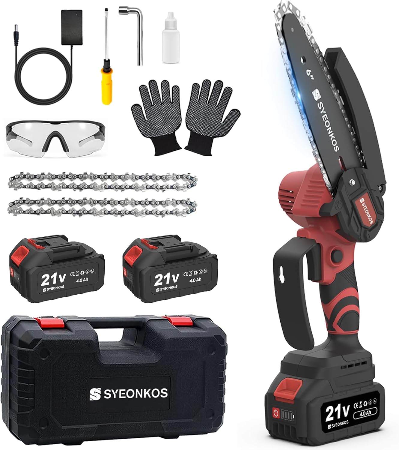 SYEONKOS Mini Chainsaw 800W 6 Inch